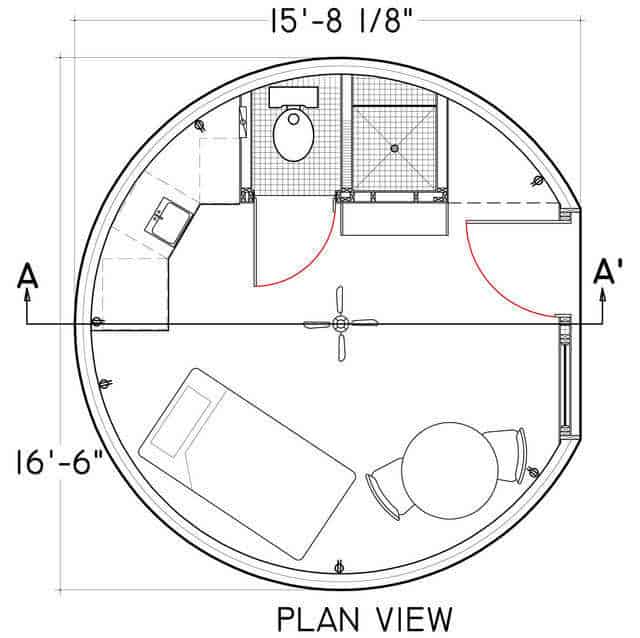 16 Foot Cabin Floor Plan