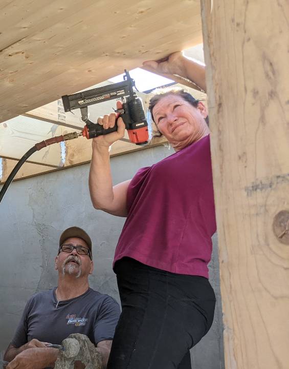 Students Work On Ceiling